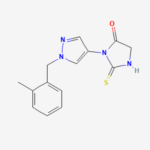 3-[1-(2-METHYLBENZYL)-1H-PYRAZOL-4-YL]-2-THIOXOTETRAHYDRO-4H-IMIDAZOL-4-ONE