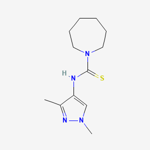 N-(1,3-dimethyl-1H-pyrazol-4-yl)-1-azepanecarbothioamide