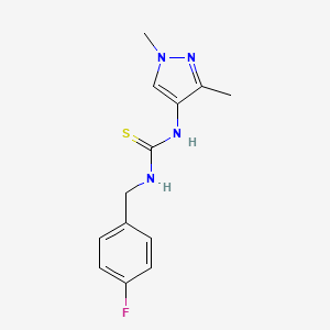 N-(1,3-dimethyl-1H-pyrazol-4-yl)-N'-(4-fluorobenzyl)thiourea