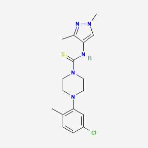 4-(5-CHLORO-2-METHYLPHENYL)-N-(1,3-DIMETHYL-1H-PYRAZOL-4-YL)TETRAHYDRO-1(2H)-PYRAZINECARBOTHIOAMIDE