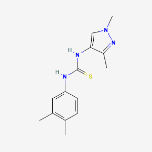 N-(3,4-dimethylphenyl)-N'-(1,3-dimethyl-1H-pyrazol-4-yl)thiourea