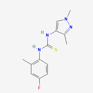 N-(1,3-dimethyl-1H-pyrazol-4-yl)-N'-(4-fluoro-2-methylphenyl)thiourea