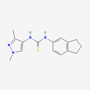 N-(2,3-dihydro-1H-inden-5-yl)-N'-(1,3-dimethyl-1H-pyrazol-4-yl)thiourea