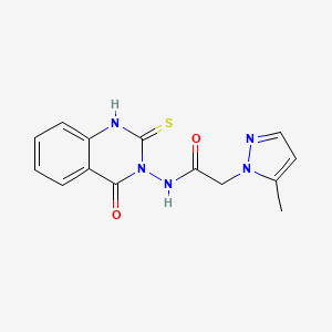 2-(5-METHYL-1H-PYRAZOL-1-YL)-N-[4-OXO-2-SULFANYL-3(4H)-QUINAZOLINYL]ACETAMIDE