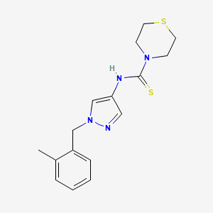 N-[1-(2-methylbenzyl)-1H-pyrazol-4-yl]-4-thiomorpholinecarbothioamide