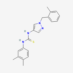 molecular formula C20H22N4S B4358239 N-(3,4-dimethylphenyl)-N'-[1-(2-methylbenzyl)-1H-pyrazol-4-yl]thiourea 