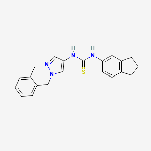 N-(2,3-dihydro-1H-inden-5-yl)-N'-[1-(2-methylbenzyl)-1H-pyrazol-4-yl]thiourea