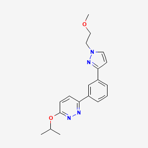 3-[3-[1-(2-Methoxyethyl)pyrazol-3-yl]phenyl]-6-propan-2-yloxypyridazine