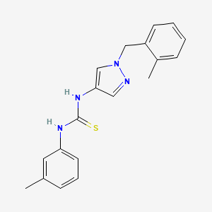 molecular formula C19H20N4S B4358298 N-[1-(2-methylbenzyl)-1H-pyrazol-4-yl]-N'-(3-methylphenyl)thiourea 