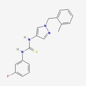 N-(3-fluorophenyl)-N'-[1-(2-methylbenzyl)-1H-pyrazol-4-yl]thiourea