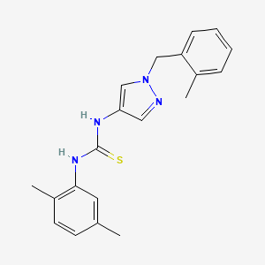 molecular formula C20H22N4S B4358307 N-(2,5-dimethylphenyl)-N'-[1-(2-methylbenzyl)-1H-pyrazol-4-yl]thiourea 