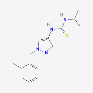 molecular formula C15H20N4S B4358314 N-isopropyl-N'-[1-(2-methylbenzyl)-1H-pyrazol-4-yl]thiourea 