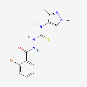 2-(2-BROMOBENZOYL)-N-(1,3-DIMETHYL-1H-PYRAZOL-4-YL)-1-HYDRAZINECARBOTHIOAMIDE