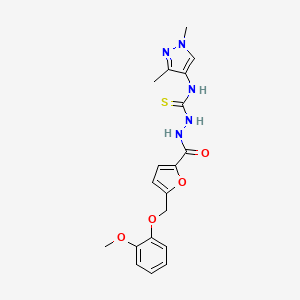 N-(1,3-DIMETHYL-1H-PYRAZOL-4-YL)-2-({5-[(2-METHOXYPHENOXY)METHYL]-2-FURYL}CARBONYL)-1-HYDRAZINECARBOTHIOAMIDE