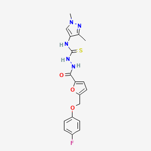 N-(1,3-DIMETHYL-1H-PYRAZOL-4-YL)-2-({5-[(4-FLUOROPHENOXY)METHYL]-2-FURYL}CARBONYL)-1-HYDRAZINECARBOTHIOAMIDE