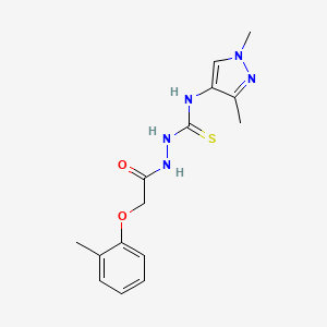 N-(1,3-DIMETHYL-1H-PYRAZOL-4-YL)-2-[2-(2-METHYLPHENOXY)ACETYL]-1-HYDRAZINECARBOTHIOAMIDE