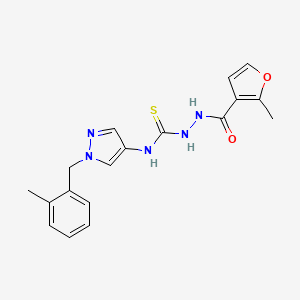 N-[1-(2-METHYLBENZYL)-1H-PYRAZOL-4-YL]-2-[(2-METHYL-3-FURYL)CARBONYL]-1-HYDRAZINECARBOTHIOAMIDE