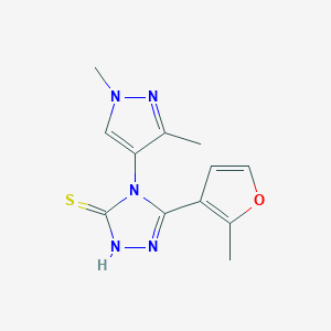 4-(1,3-DIMETHYL-1H-PYRAZOL-4-YL)-5-(2-METHYL-3-FURYL)-4H-1,2,4-TRIAZOL-3-YLHYDROSULFIDE