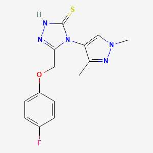 4-(1,3-DIMETHYL-1H-PYRAZOL-4-YL)-5-[(4-FLUOROPHENOXY)METHYL]-4H-1,2,4-TRIAZOL-3-YLHYDROSULFIDE