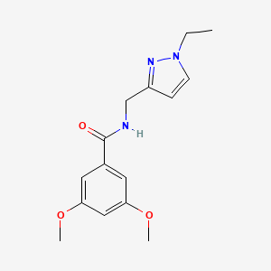 N-[(1-ethyl-1H-pyrazol-3-yl)methyl]-3,5-dimethoxybenzamide