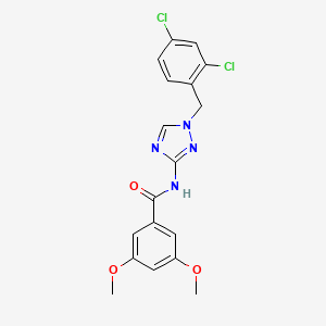 molecular formula C18H16Cl2N4O3 B4358415 N-[1-(2,4-dichlorobenzyl)-1H-1,2,4-triazol-3-yl]-3,5-dimethoxybenzamide 