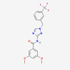 3,5-dimethoxy-N-{1-[3-(trifluoromethyl)benzyl]-1H-1,2,4-triazol-3-yl}benzamide