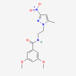 3,5-dimethoxy-N-[2-(5-methyl-3-nitro-1H-pyrazol-1-yl)ethyl]benzamide