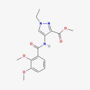 molecular formula C16H19N3O5 B4358567 methyl 4-[(2,3-dimethoxybenzoyl)amino]-1-ethyl-1H-pyrazole-3-carboxylate 