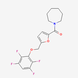 1-AZEPANYL{5-[(2,3,5,6-TETRAFLUOROPHENOXY)METHYL]-2-FURYL}METHANONE