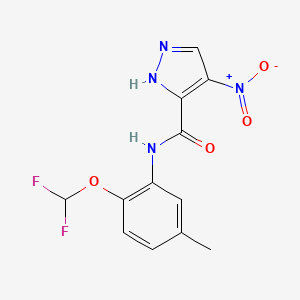 N-[2-(difluoromethoxy)-5-methylphenyl]-4-nitro-1H-pyrazole-3-carboxamide