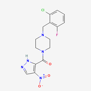 [4-(2-CHLORO-6-FLUOROBENZYL)PIPERAZINO](4-NITRO-1H-PYRAZOL-3-YL)METHANONE