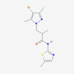 3-(4-bromo-3,5-dimethyl-1H-pyrazol-1-yl)-2-methyl-N-(5-methyl-1,3-thiazol-2-yl)propanamide