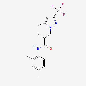 N-(2,4-dimethylphenyl)-2-methyl-3-[5-methyl-3-(trifluoromethyl)-1H-pyrazol-1-yl]propanamide