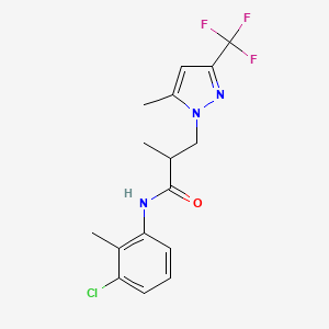 N-(3-chloro-2-methylphenyl)-2-methyl-3-[5-methyl-3-(trifluoromethyl)-1H-pyrazol-1-yl]propanamide