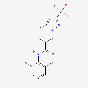 N-(2,6-dimethylphenyl)-2-methyl-3-[5-methyl-3-(trifluoromethyl)-1H-pyrazol-1-yl]propanamide