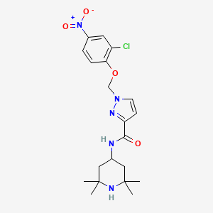 1-[(2-CHLORO-4-NITROPHENOXY)METHYL]-N-(2,2,6,6-TETRAMETHYL-4-PIPERIDYL)-1H-PYRAZOLE-3-CARBOXAMIDE