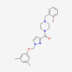 {1-[(3,5-DIMETHYLPHENOXY)METHYL]-1H-PYRAZOL-3-YL}[4-(2-FLUOROBENZYL)PIPERAZINO]METHANONE