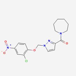 1-AZEPANYL{1-[(2-CHLORO-4-NITROPHENOXY)METHYL]-1H-PYRAZOL-3-YL}METHANONE