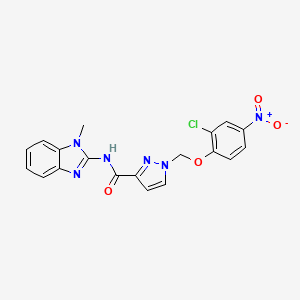 1-[(2-CHLORO-4-NITROPHENOXY)METHYL]-N-(1-METHYL-1H-1,3-BENZIMIDAZOL-2-YL)-1H-PYRAZOLE-3-CARBOXAMIDE