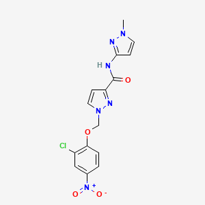 1-[(2-chloro-4-nitrophenoxy)methyl]-N-(1-methyl-1H-pyrazol-3-yl)-1H-pyrazole-3-carboxamide