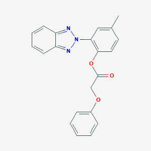 molecular formula C21H17N3O3 B435894 2-(2H-1,2,3-benzotriazol-2-yl)-4-methylphenyl phenoxyacetate CAS No. 300393-79-7