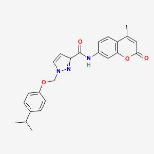 1-[(4-isopropylphenoxy)methyl]-N-(4-methyl-2-oxo-2H-chromen-7-yl)-1H-pyrazole-3-carboxamide