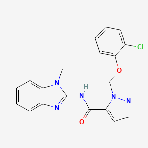 1-[(2-CHLOROPHENOXY)METHYL]-N-(1-METHYL-1H-1,3-BENZIMIDAZOL-2-YL)-1H-PYRAZOLE-5-CARBOXAMIDE