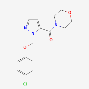 {1-[(4-CHLOROPHENOXY)METHYL]-1H-PYRAZOL-5-YL}(MORPHOLINO)METHANONE