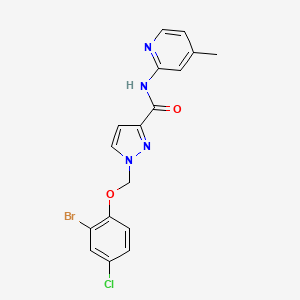 1-[(2-BROMO-4-CHLOROPHENOXY)METHYL]-N-(4-METHYL-2-PYRIDYL)-1H-PYRAZOLE-3-CARBOXAMIDE