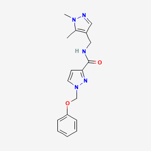 N-[(1,5-dimethyl-1H-pyrazol-4-yl)methyl]-1-(phenoxymethyl)-1H-pyrazole-3-carboxamide