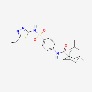 N-(4-{[(5-ethyl-1,3,4-thiadiazol-2-yl)amino]sulfonyl}phenyl)-3,5-dimethyl-1-adamantanecarboxamide