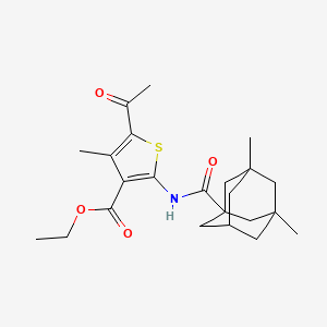 ethyl 5-acetyl-2-{[(3,5-dimethyl-1-adamantyl)carbonyl]amino}-4-methyl-3-thiophenecarboxylate