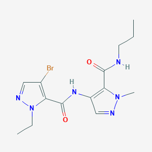 4-{[(4-BROMO-1-ETHYL-1H-PYRAZOL-5-YL)CARBONYL]AMINO}-1-METHYL-N~5~-PROPYL-1H-PYRAZOLE-5-CARBOXAMIDE