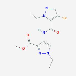 methyl 4-{[(4-bromo-1-ethyl-1H-pyrazol-5-yl)carbonyl]amino}-1-ethyl-1H-pyrazole-3-carboxylate